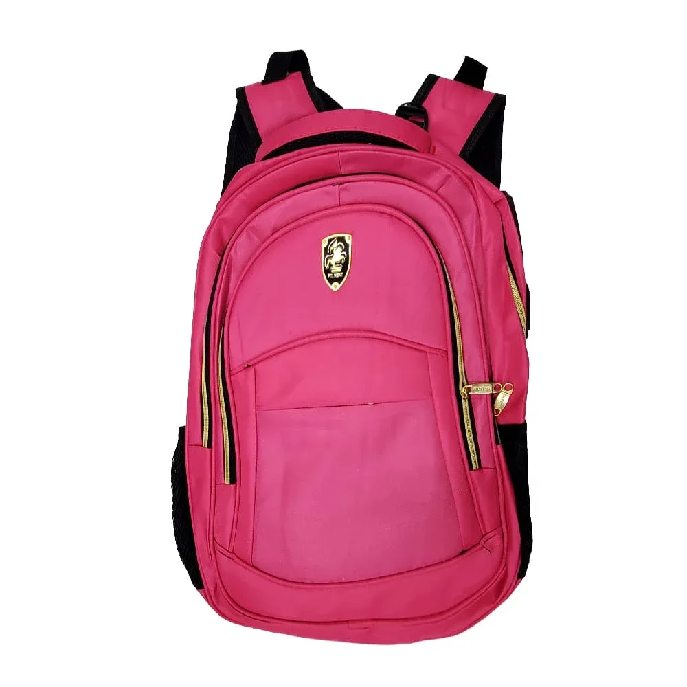 Mochila lisa grande polweng de con candado numérico anti robo y 4 compartimentos, variedad de colores / 2048