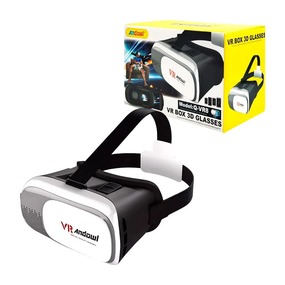 Lentes de realidad virtual 3d, adaptable a teléfonos de 4.7 in a 6 in / q-vr8