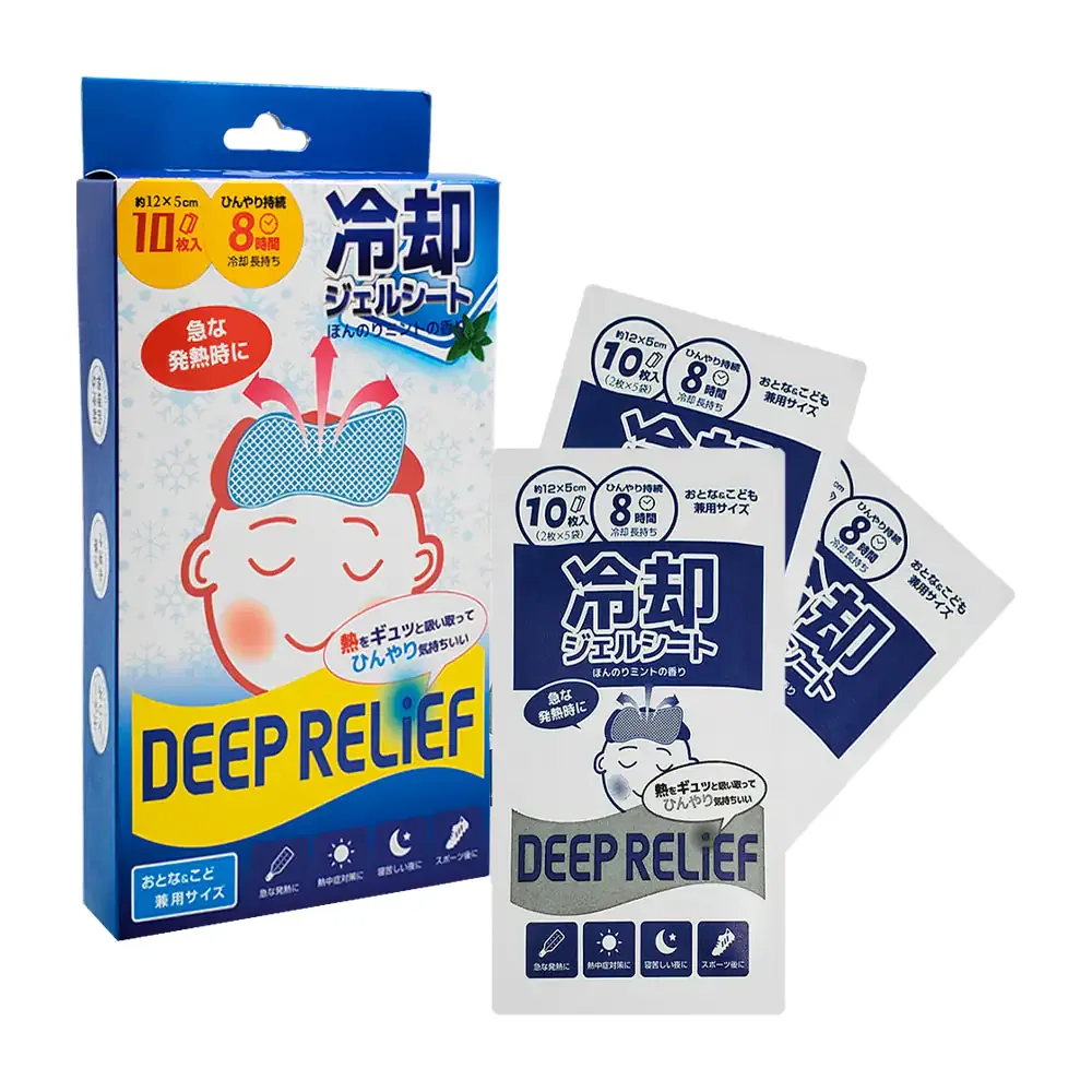 Paquete con 10 parches de gel para refrescar y prevenir el calor, larga duración