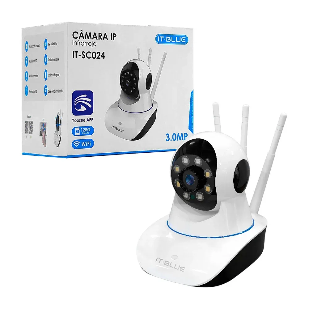 Cámara de seguridad 3.0mp, visión nocturna, infrarrojo con sensor de movimiento