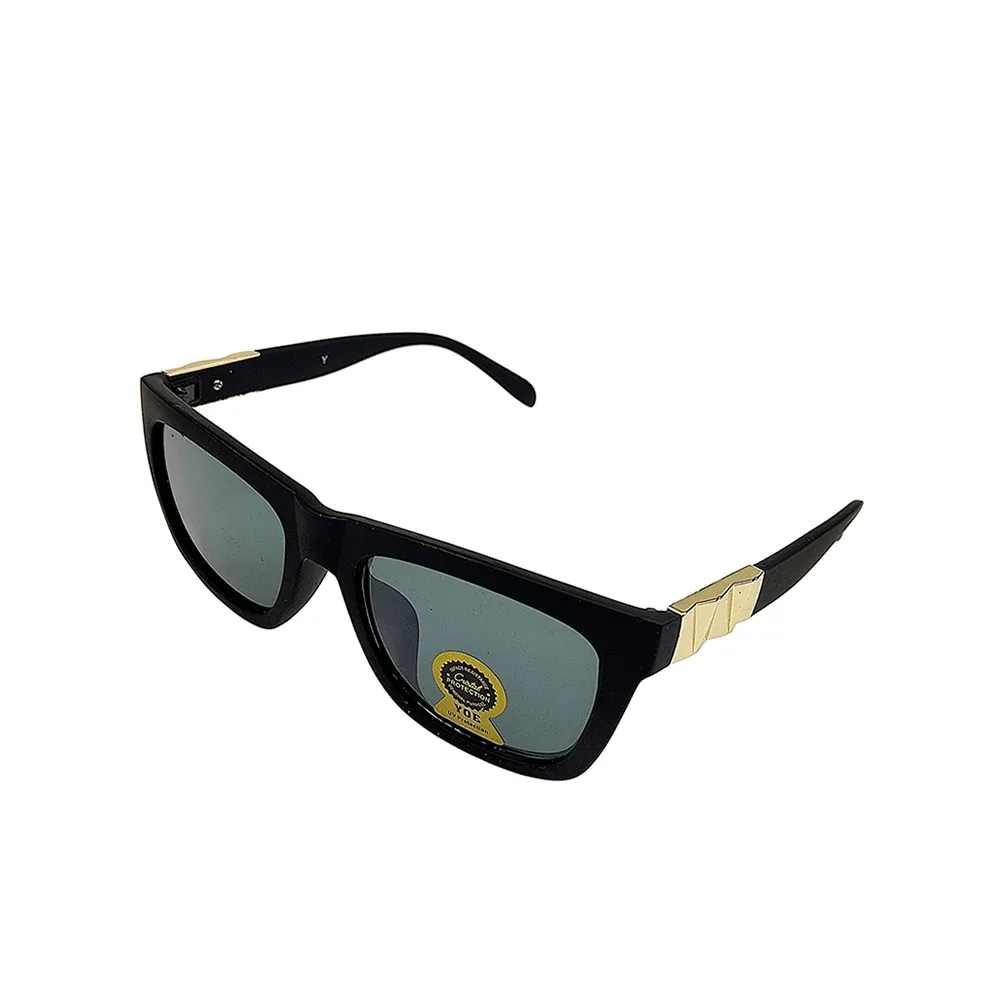 1pza Lentes solares con diseño lateral dorado para dama / 3205crisf / 3205cristalf