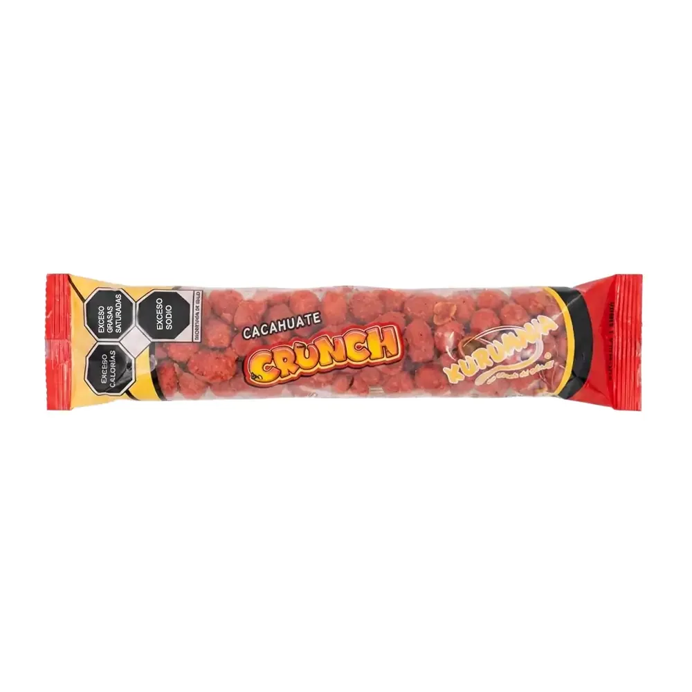 1pza tubo con 120g de cacahuate crunch kurumaya cubiertos con chile y limón / 202678