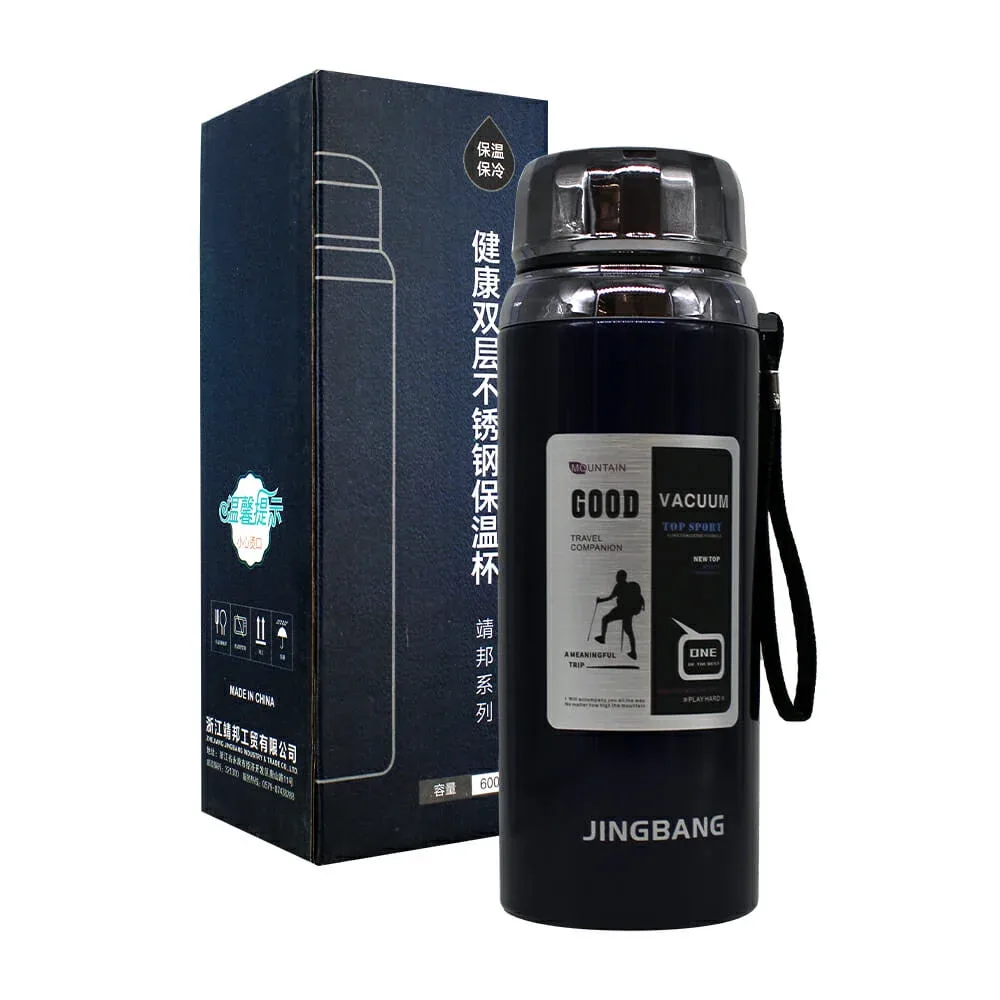 Termo metálico de acero inoxidable con infusor, variedad de colores 600ml 11144