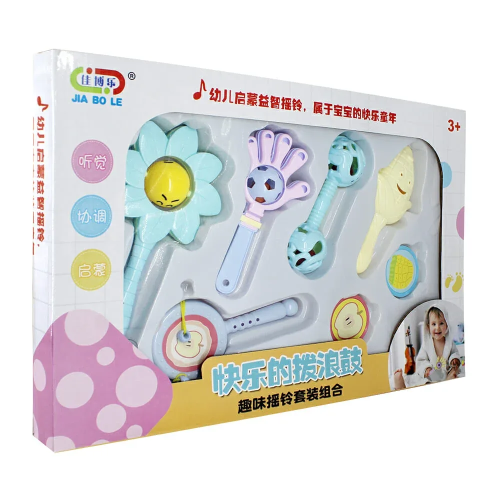 Set con 5 sonajas interactivas para bebé y accesorios / 2016-101