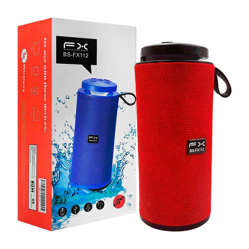 Bocina fx con forma cilíndrica, agarradera y puertos de conexión / bs-fx112