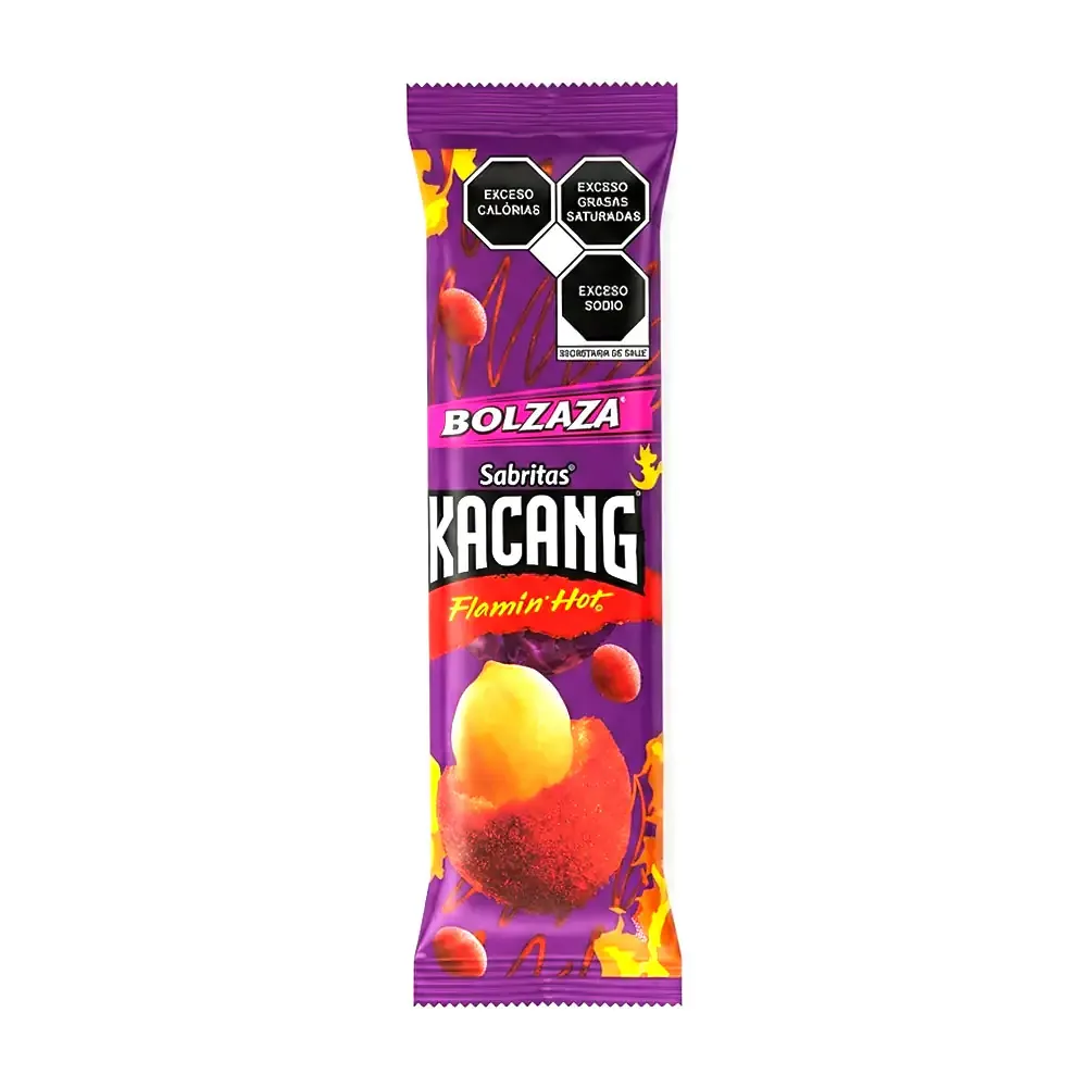1pz bolsa de cacahuates kacang bolzaza flamin hot, 130g / 043835