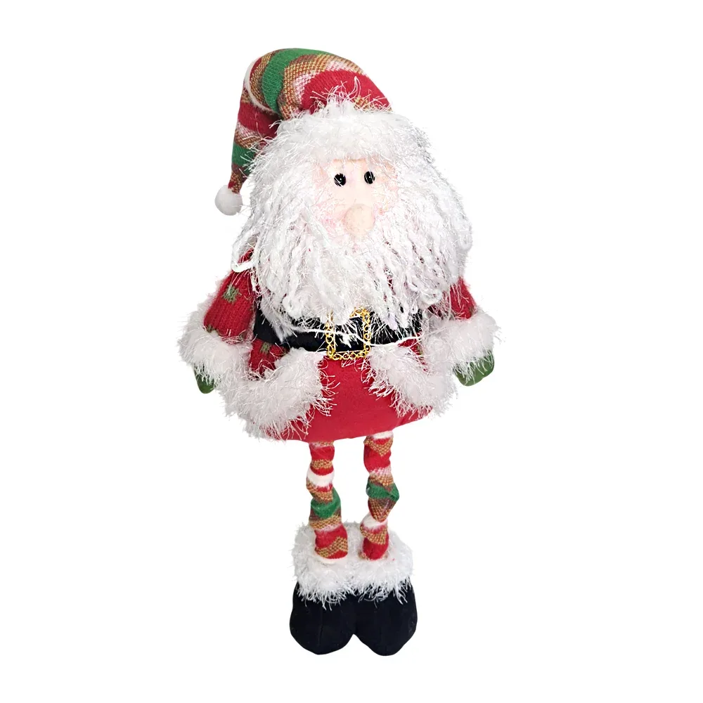 Figura afelpada navideña, santa claus estirable 40-70cm, variedad de colores