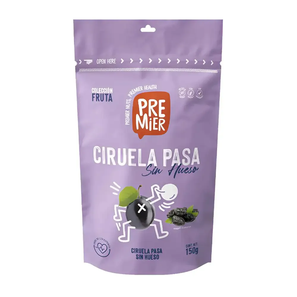 1pza bolsa premier con ciruela pasa sin hueso, 150g / pv-1508