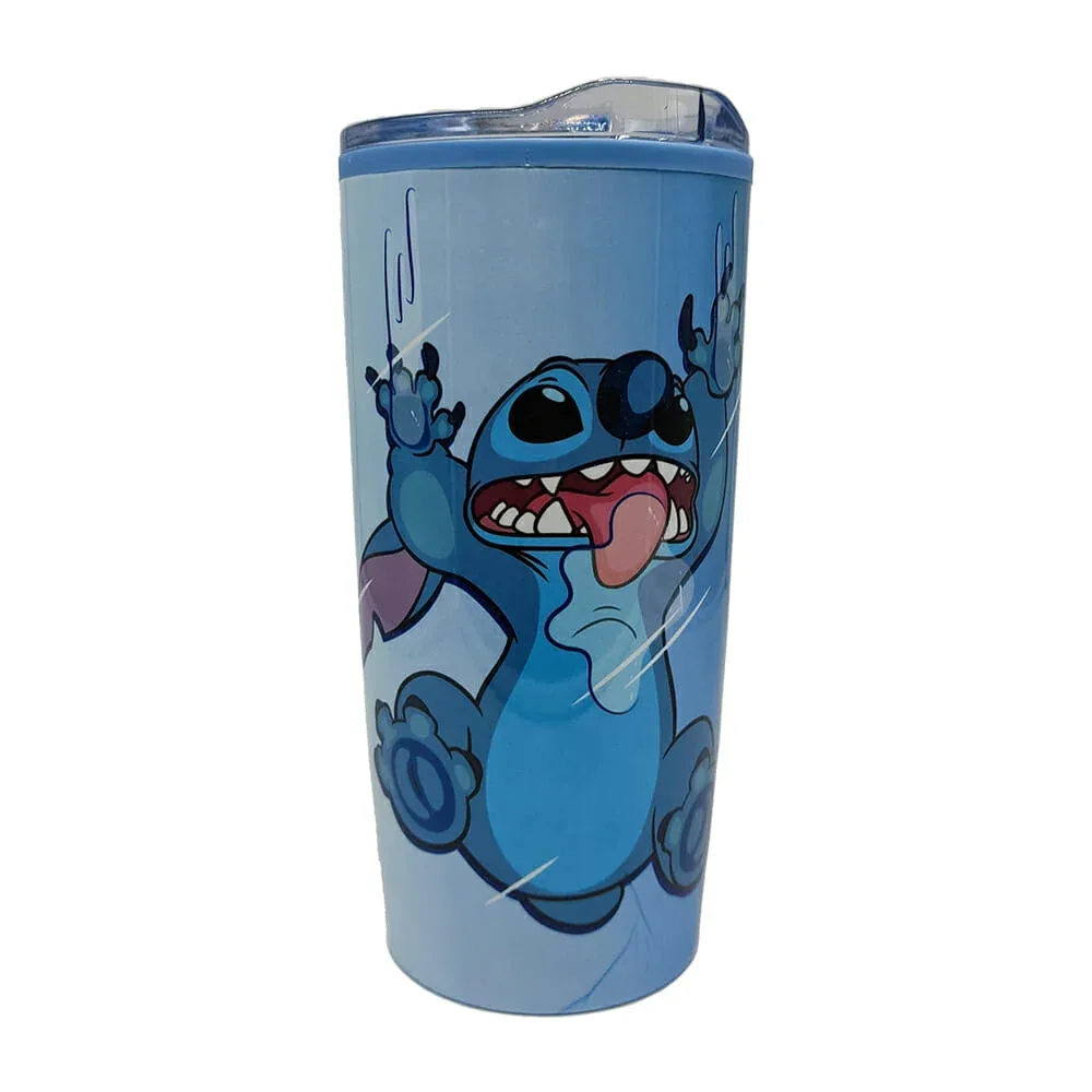 Termo de acero inoxidable con doble pared 450ml, diseño de stitch