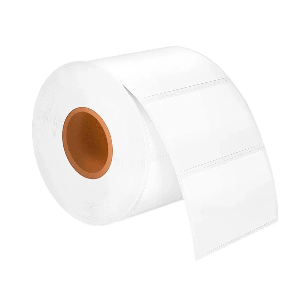 Rollo de papel tipo etiqueta térmica 3x6 cm con pegamento súper potente