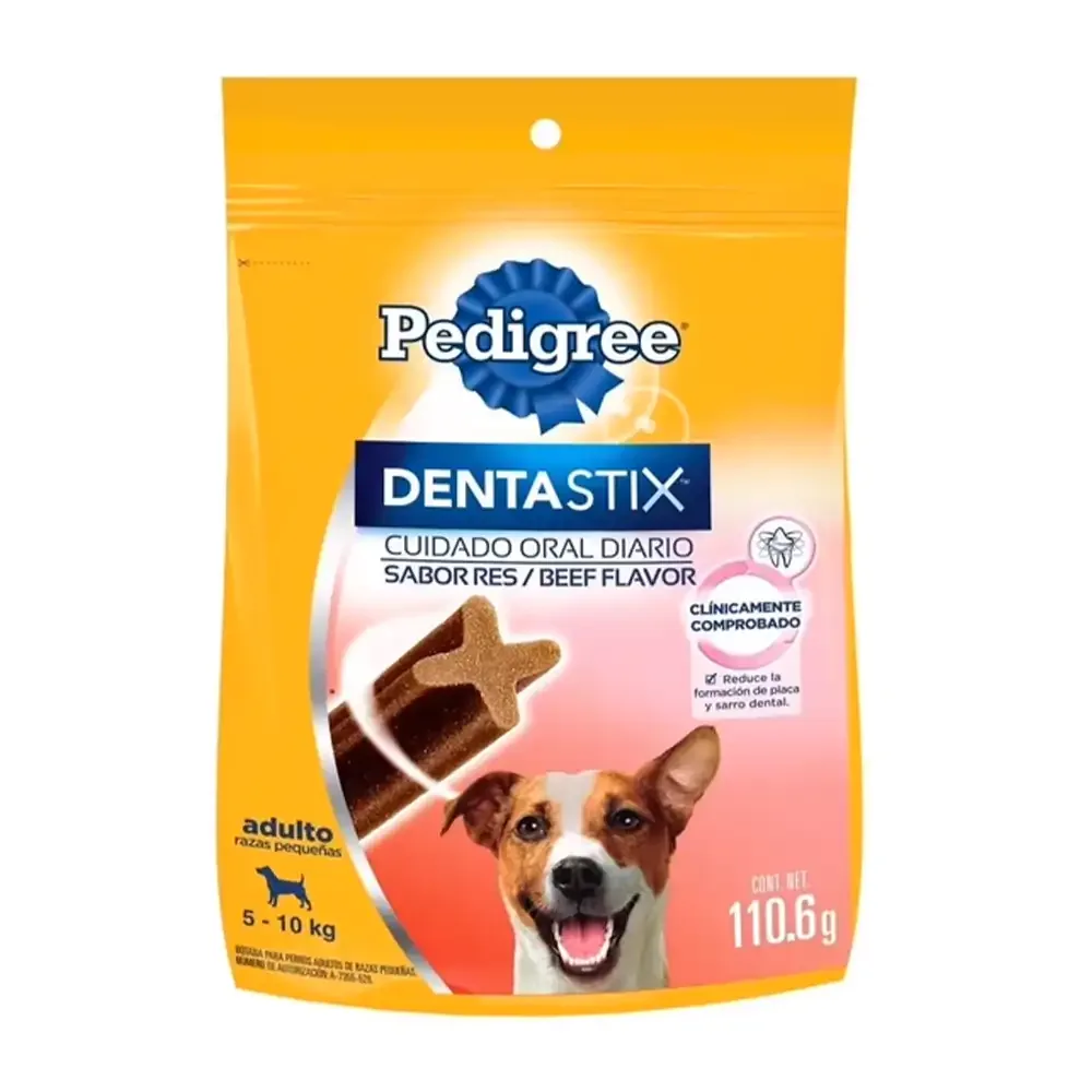 1pz Dentasitx pedigree cuidado oral diario, botana de perros adultos raza pequeña 5-10kg, 45g / 247572