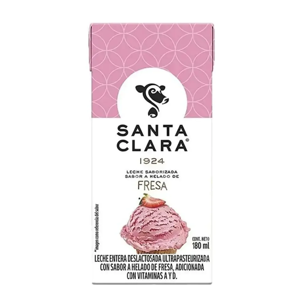 1pz mini lechita santa clara sabor fresa, 180ml / fresa180