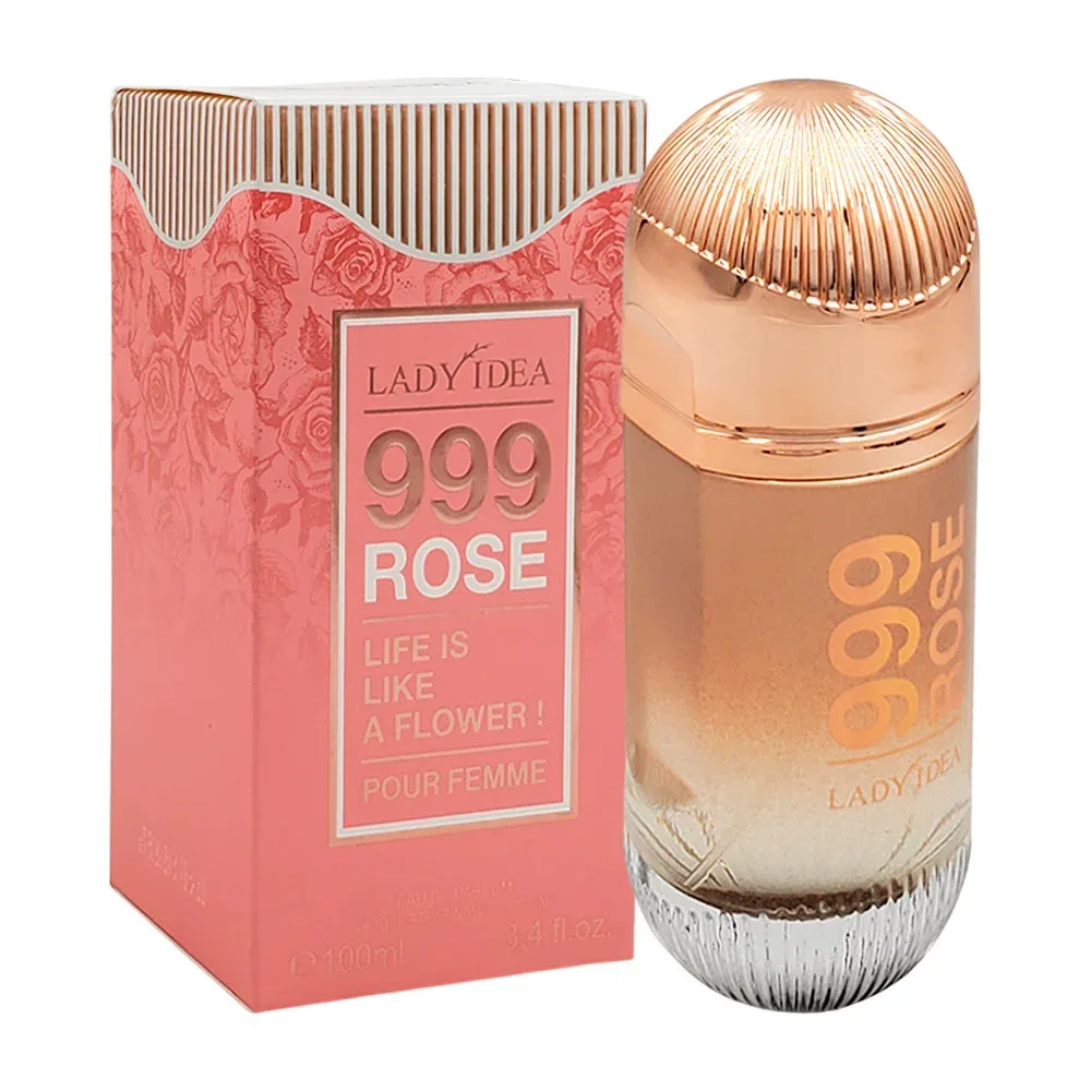 Perfume 999 rose life is like a flower lady idea, 100ml en spray para dama