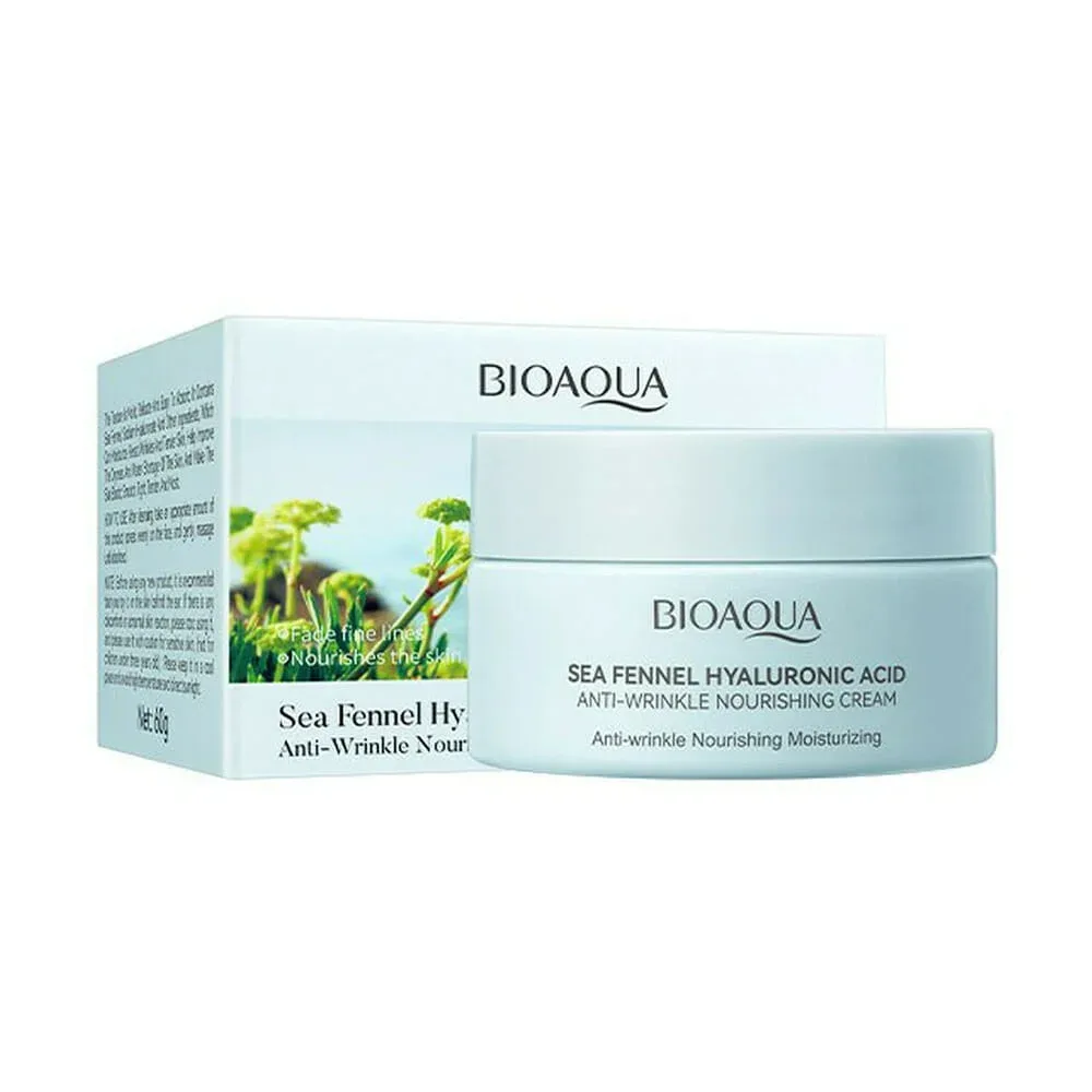 Crema facial hidrantante bioaqua de ácido hialurónico antiarrugas blanqueadora 60g / bqy53126