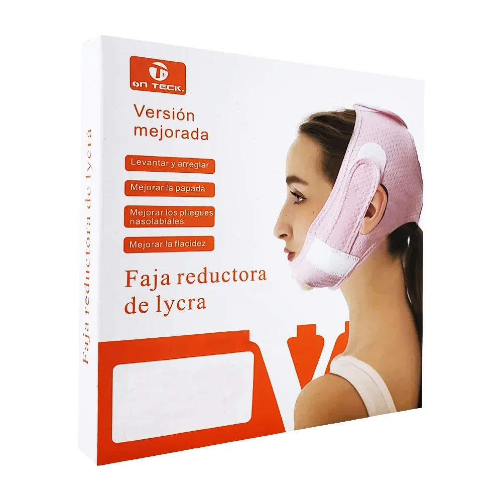 Faja de licra ajustable para rostro en forma de v adelgazante para la papada / on teck / 11029