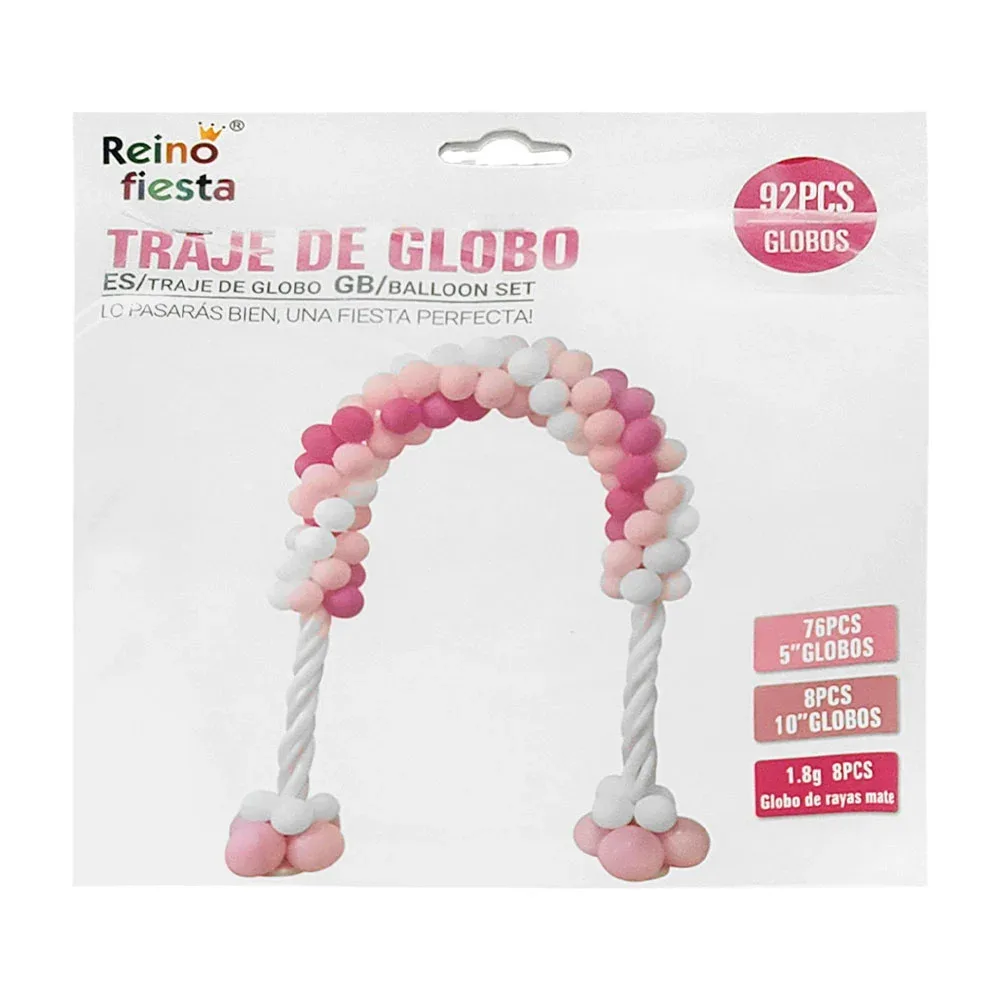 Arco semi circular de globos grandes para decoración de fiesta, reino fiesta