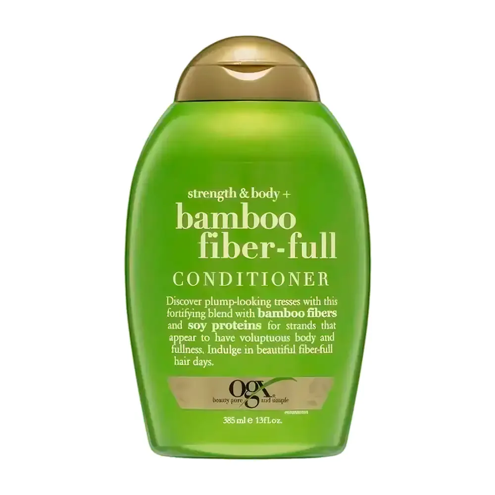 Acondicionador ogx de 385ml con extracto de fibra de bambú para el cabello