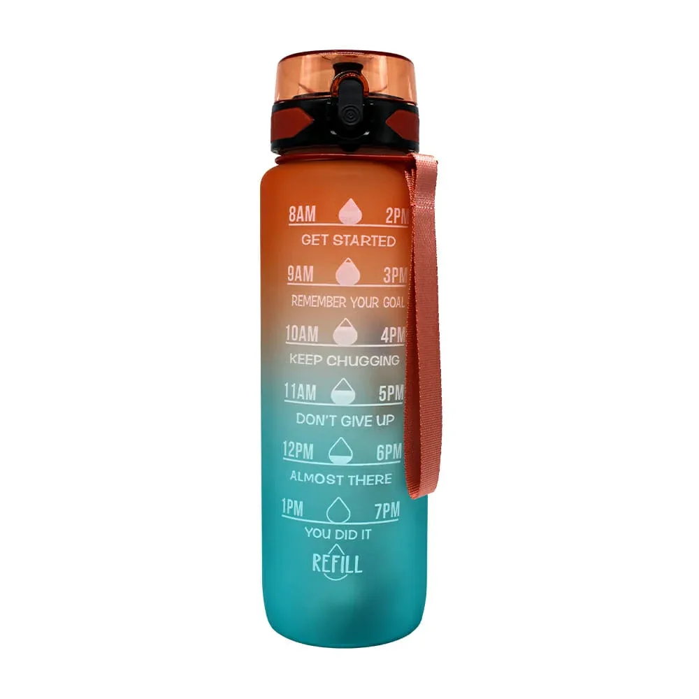 Botella motivacional personalizable para agua 1L, variedad de colores 1682141