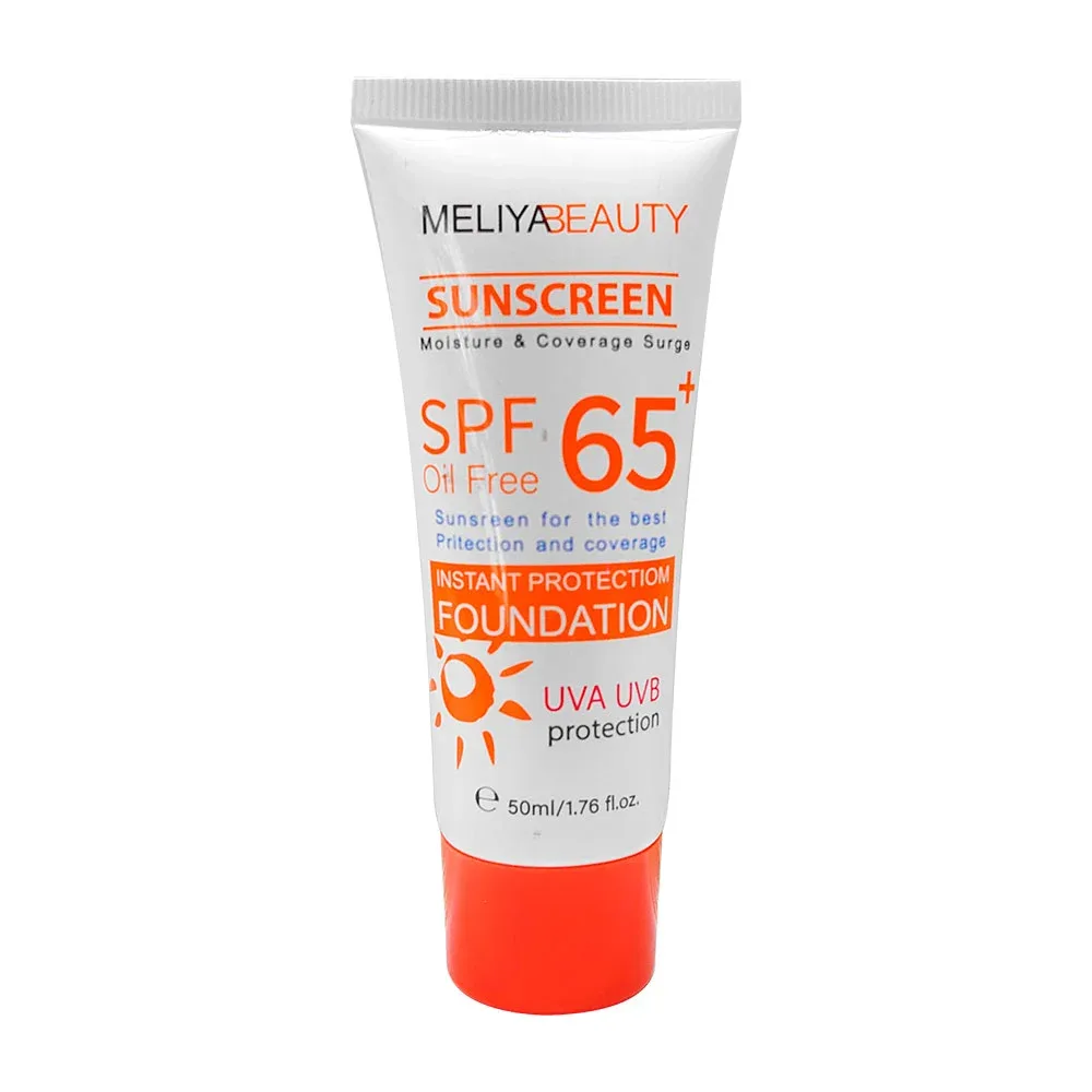 Bloqueador / protector solar spf 65+, libre de aceite, 50ml / meliya beauty