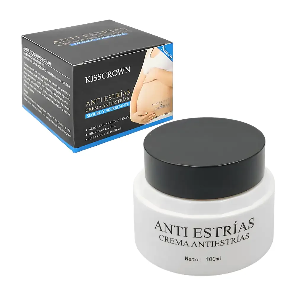 Crema antiestrias kisscrown para prevenir y reducir marcas de las estrías, 100ml