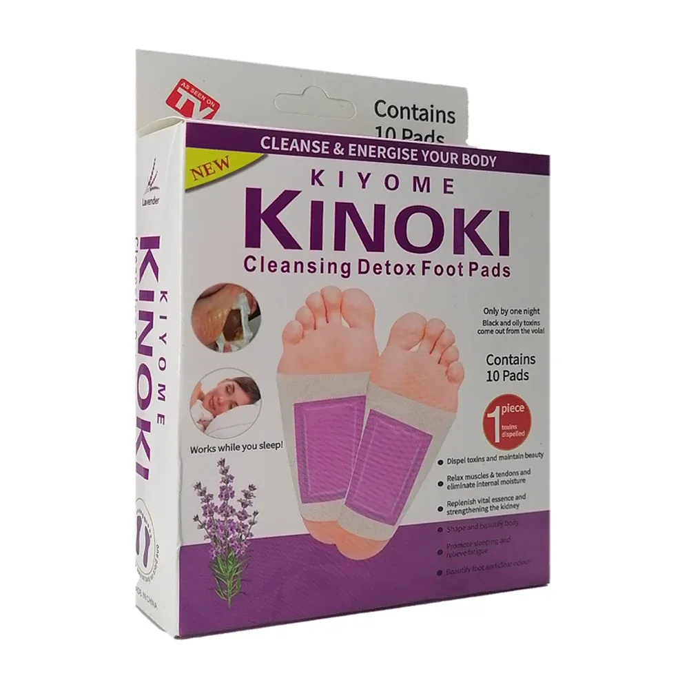 Caja 10 parches desintoxicantes para pies con extracto de lavanda / kinoki / 13307