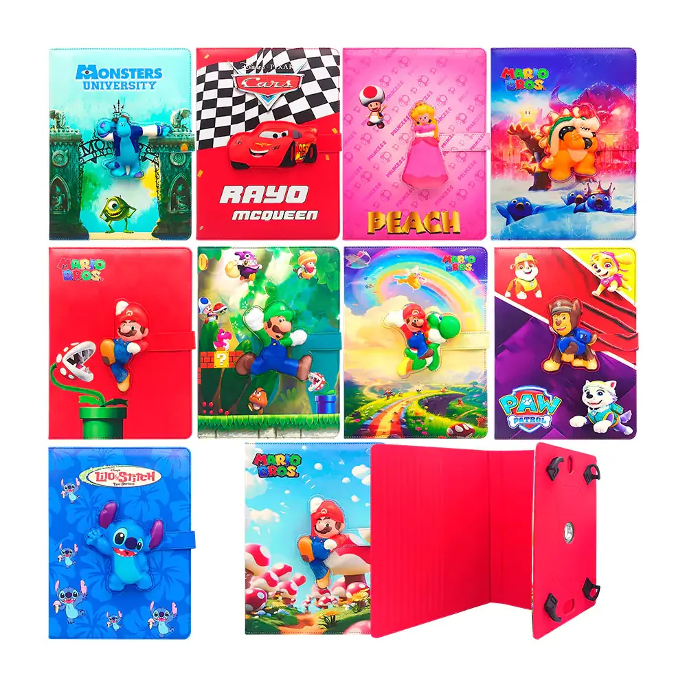 Funda para tablet de 10 a 10.5in con broche de imán, squeeze y giro de 360 grados, variedad