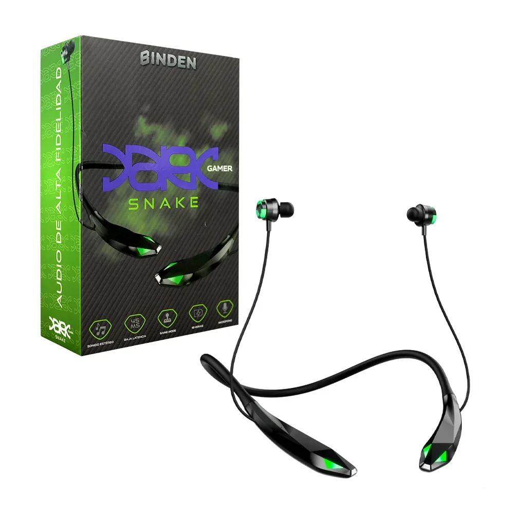 Audífonos inalámbricos gamer binden con micrófono y diseño de serpientes / snake / kb-01