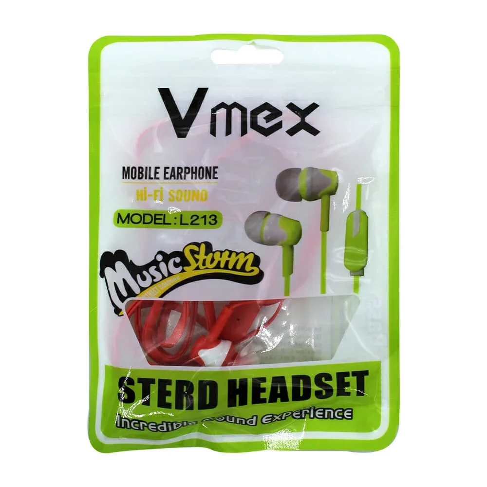 Audífonos alámbricos vmex con micrófono, almohadillas de silicona y entrada jack 3.5mm, variedad de colores / l213