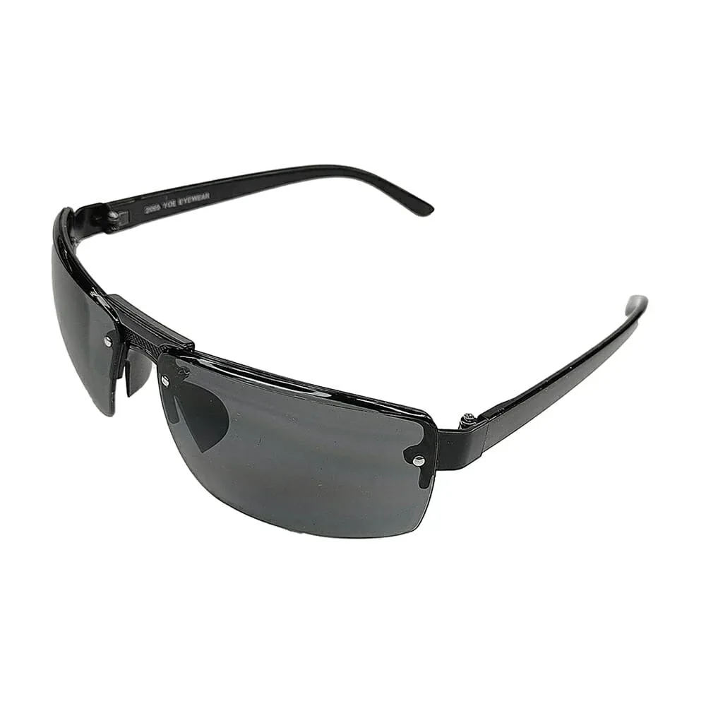 1pza Lentes de sol rectangulares con mica de cristal 2060ca-1f