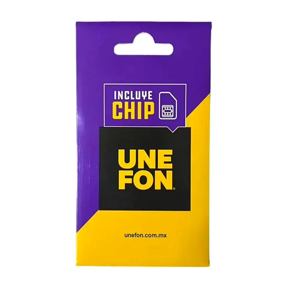 1pza chip unefon con red 5g, sin saldo / une