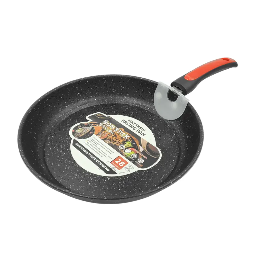Sartén antiadherente para freír de 28cm en color negro con mango de plástico