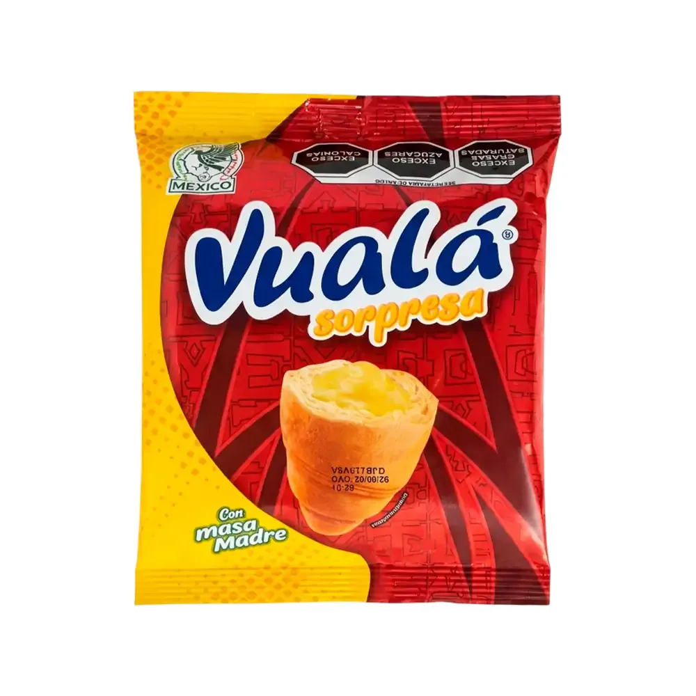 Bolsa vualá sorpresa con masa madre rellenos de vainilla, 60g / vuala.v