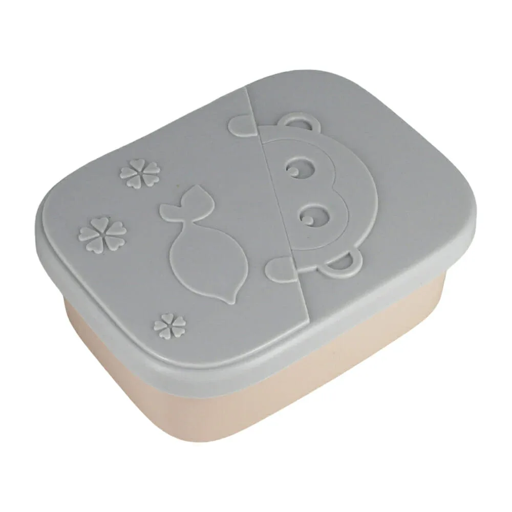 Tupper rectangular de plástico con diseño de mono o chango con flores, variedad de colores / m11