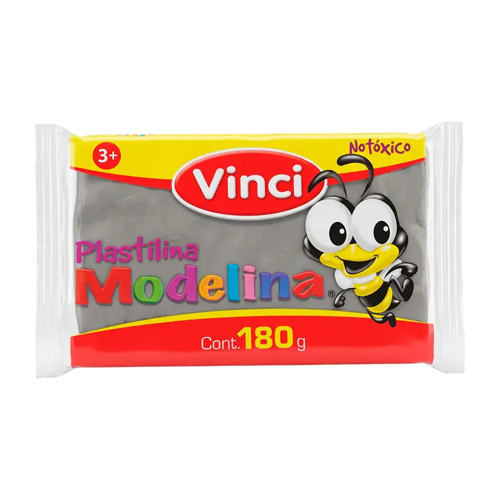 Plastilina modelina vinci de 180g en color gris