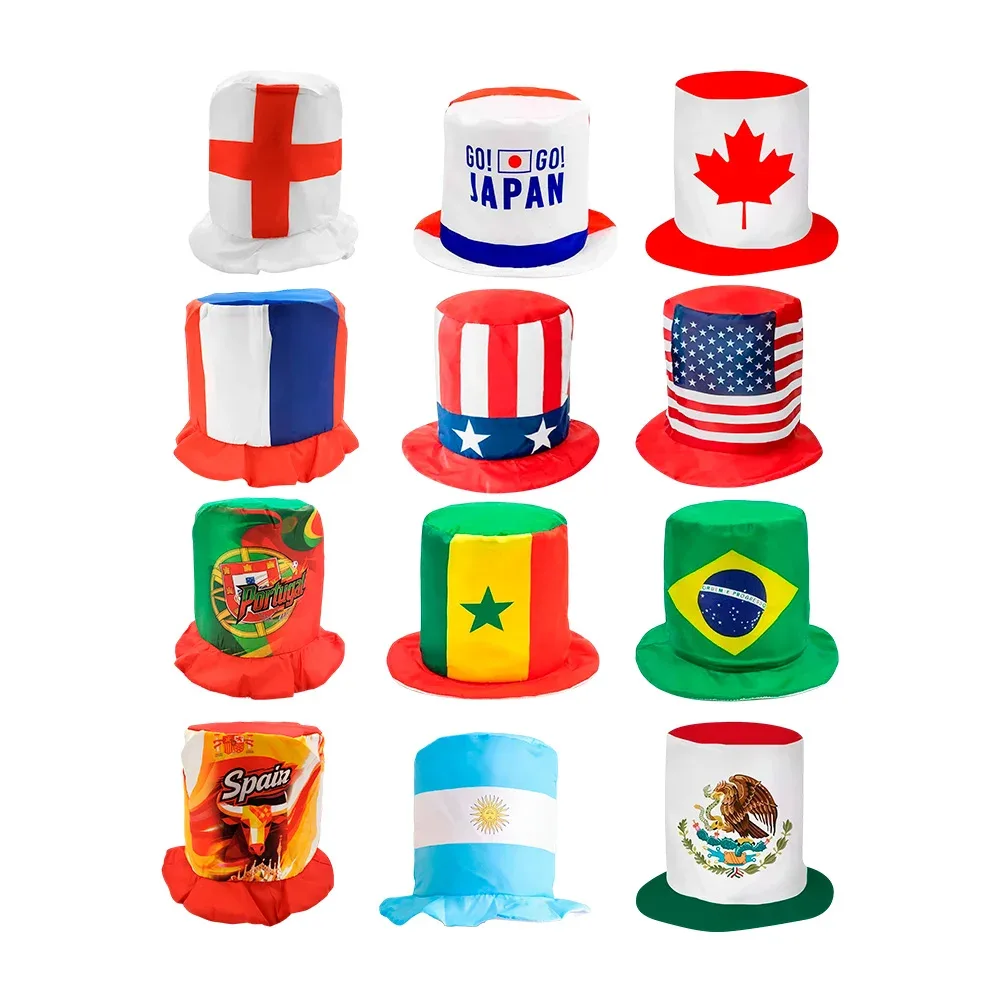 Sombrero afelpado con diseño de selecciones de fútbol, variedad de países