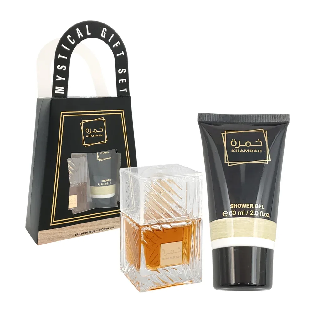 Kit khamrah mystical con perfume de 30ml y gel de baño de 60ml unisex