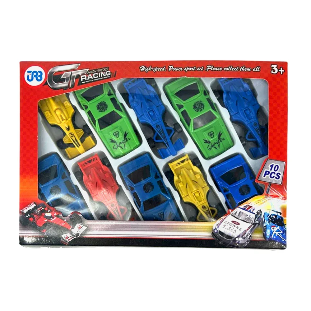 Paquete con 10 carros coches de juguete, variedad de modelos / gt racing / gdl2097