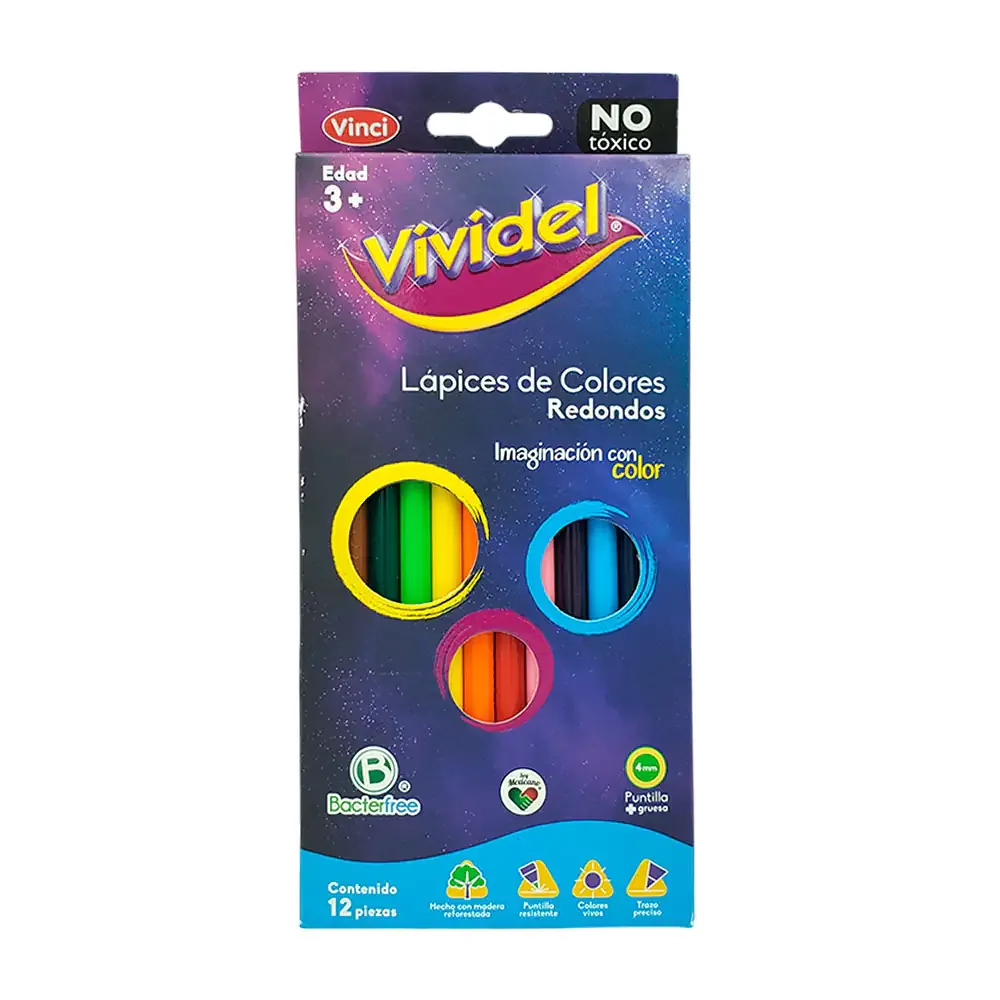 Paquete con 12 colores vividel de madera / 421954