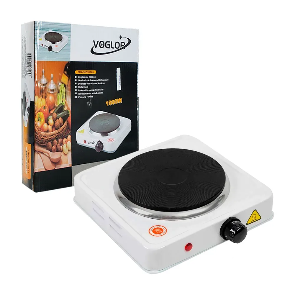 Parrilla eléctrica con quemador de disco y 5 niveles de temperatura, variedad