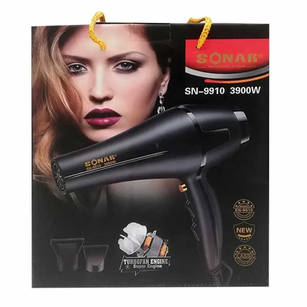 Secadora de cabello alámbrica sonar 3900w sn-9910
