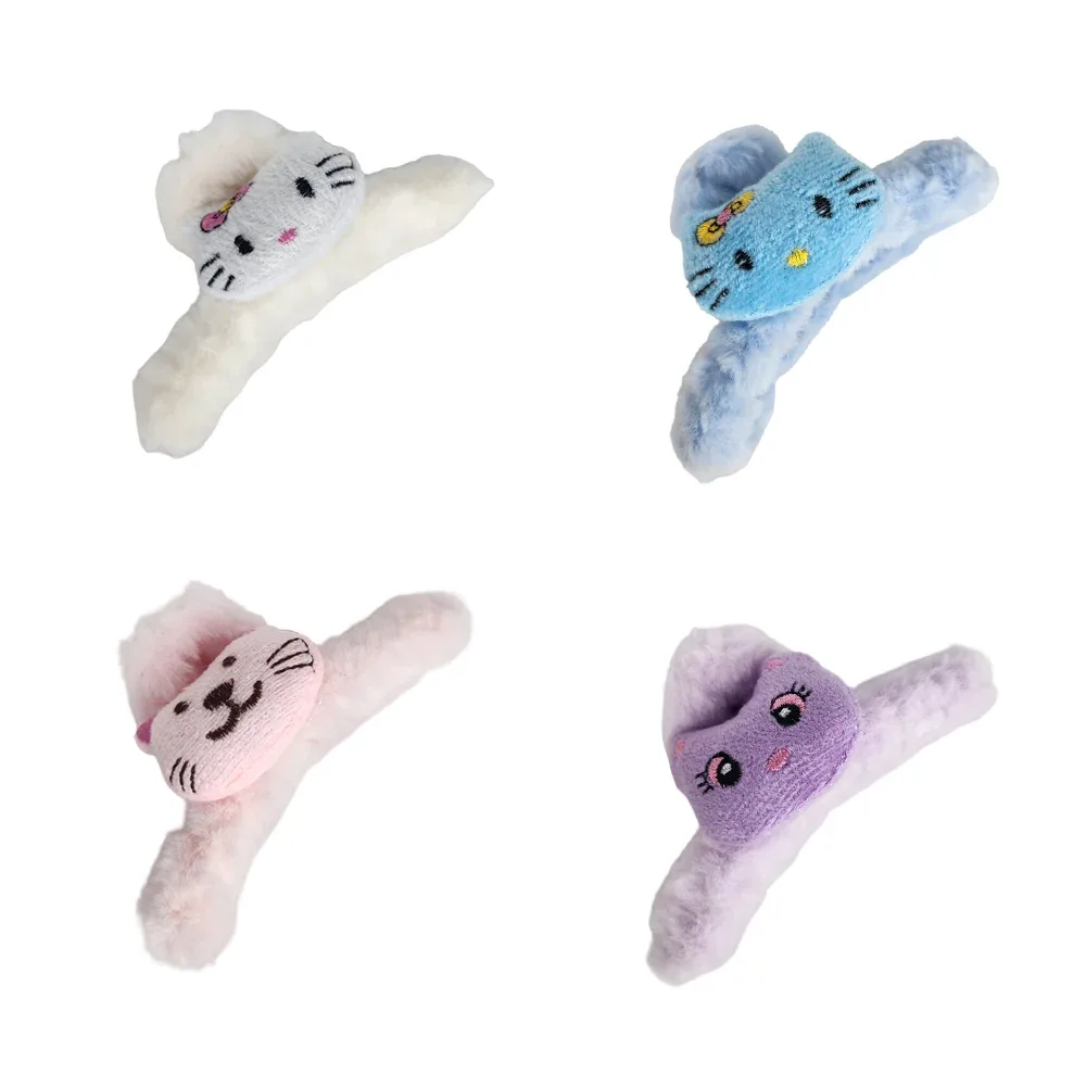 1pza Pinza grande afelpada con mini peluche, variedad de modelos / a23-e60