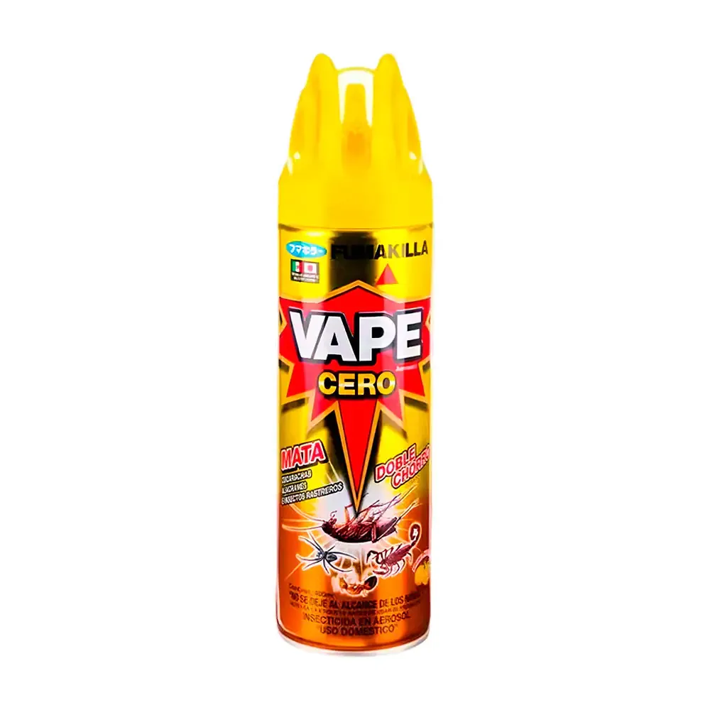 1pza Vape cero insecticida en aerosol contra cucarachas y animales rastreros, 400ml