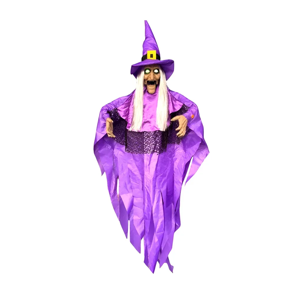 Adorno decorativo de bruja terrorífica con luz y sonido / gui-2740
