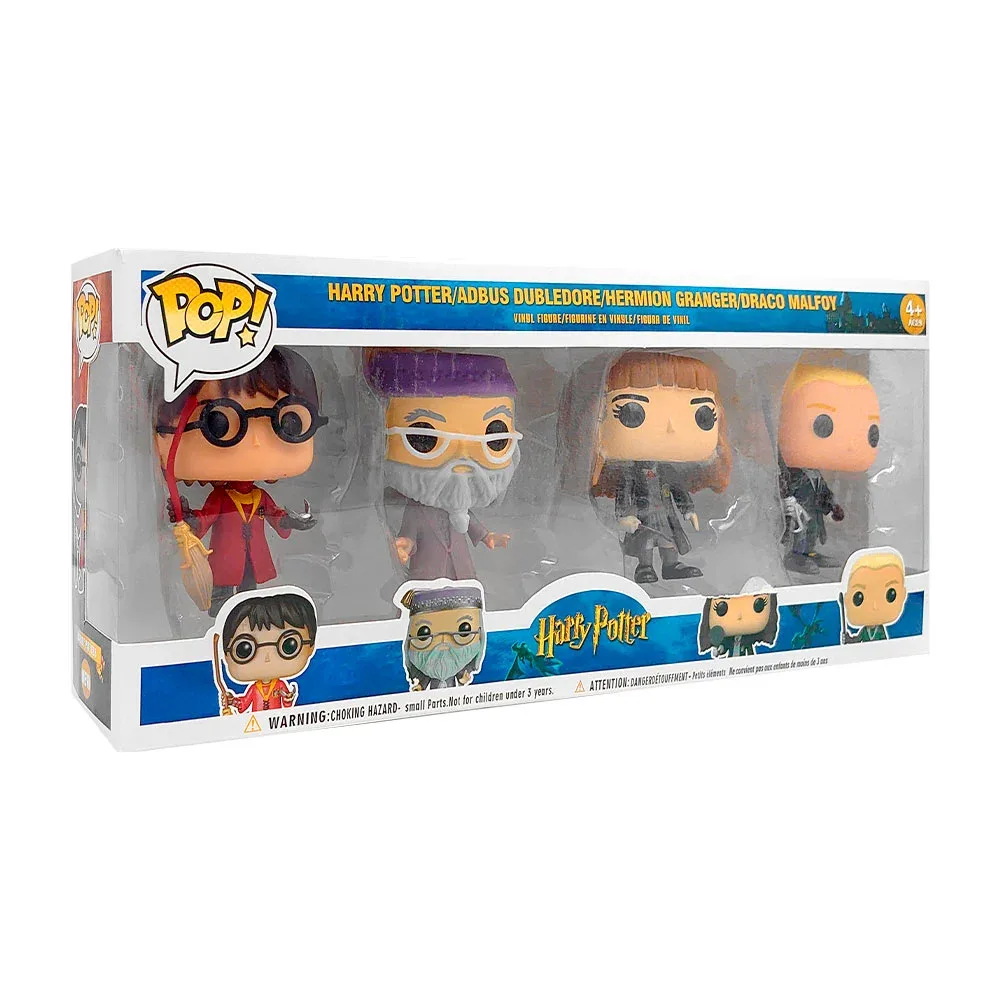 Paquete con 4 figuras pop coleccionables de harry potter, 9 cm, variedad