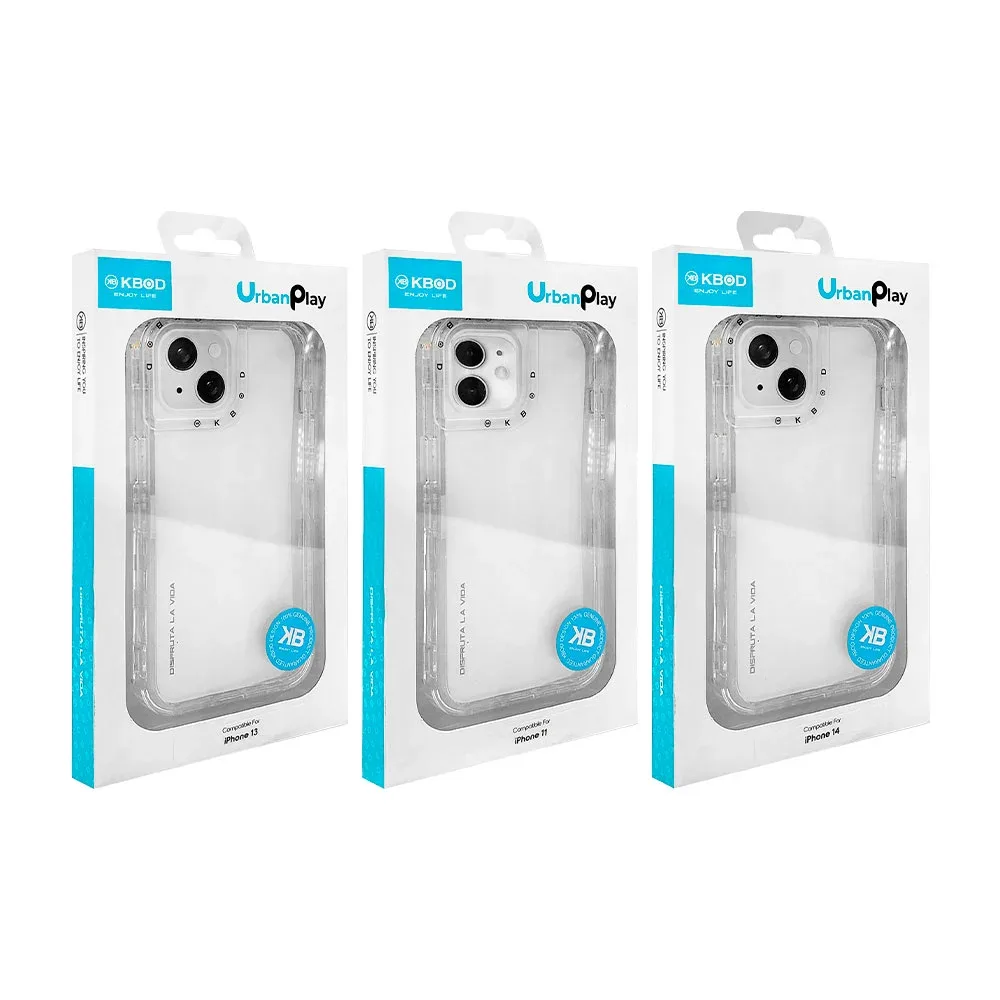 Funda protectora lisa, plástico transparente, montable en 3 piezas y con esquinas reforzadas, variedad de modelos