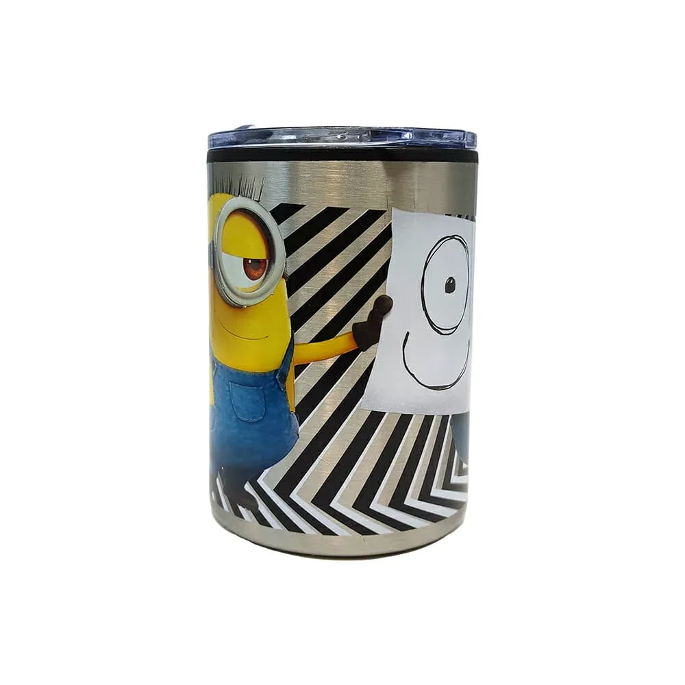 Taza de acero inoxidable con doble pared 350ml, diseño de minions