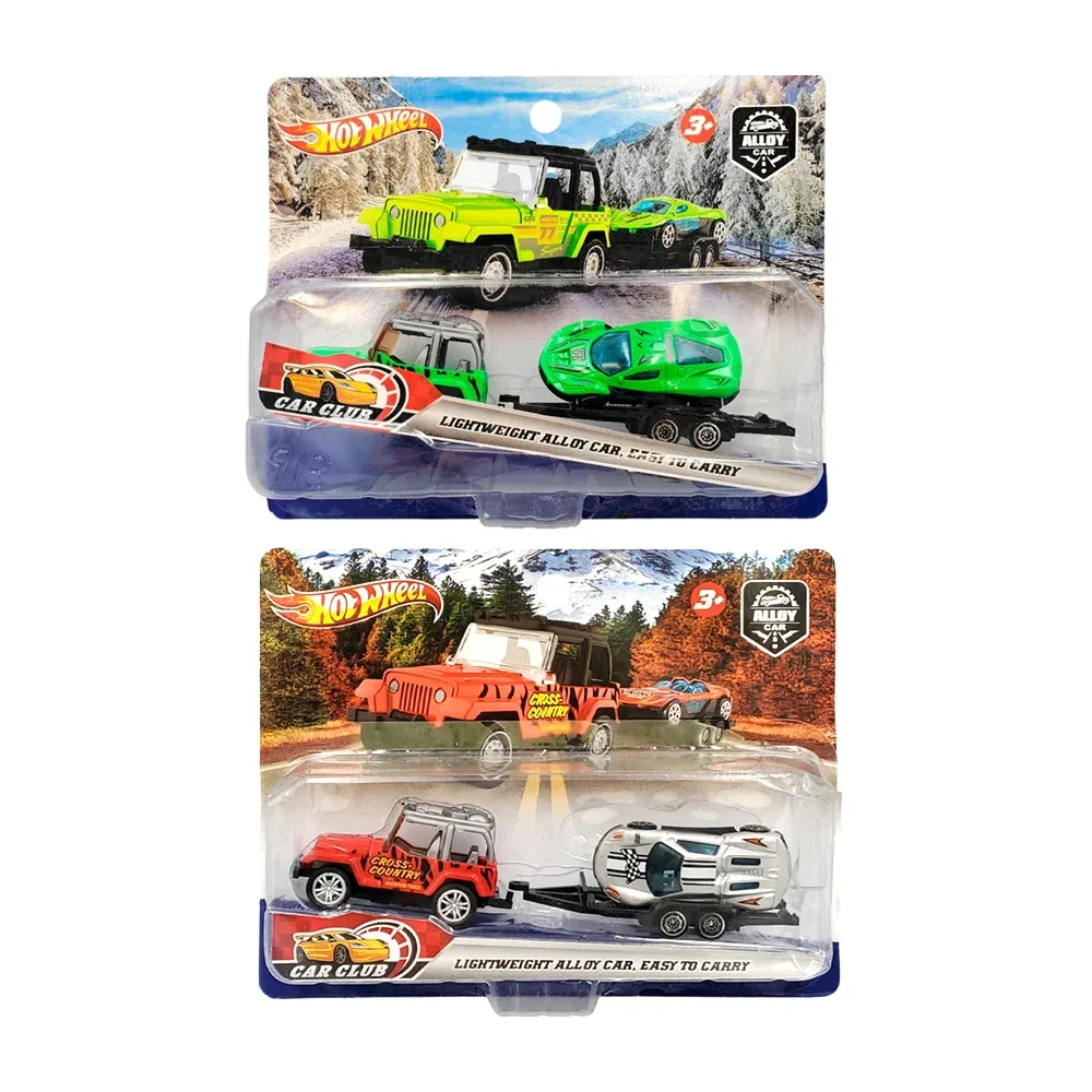Blíster con mini carro coleccionable + remolque con carrito, variedad de modelos