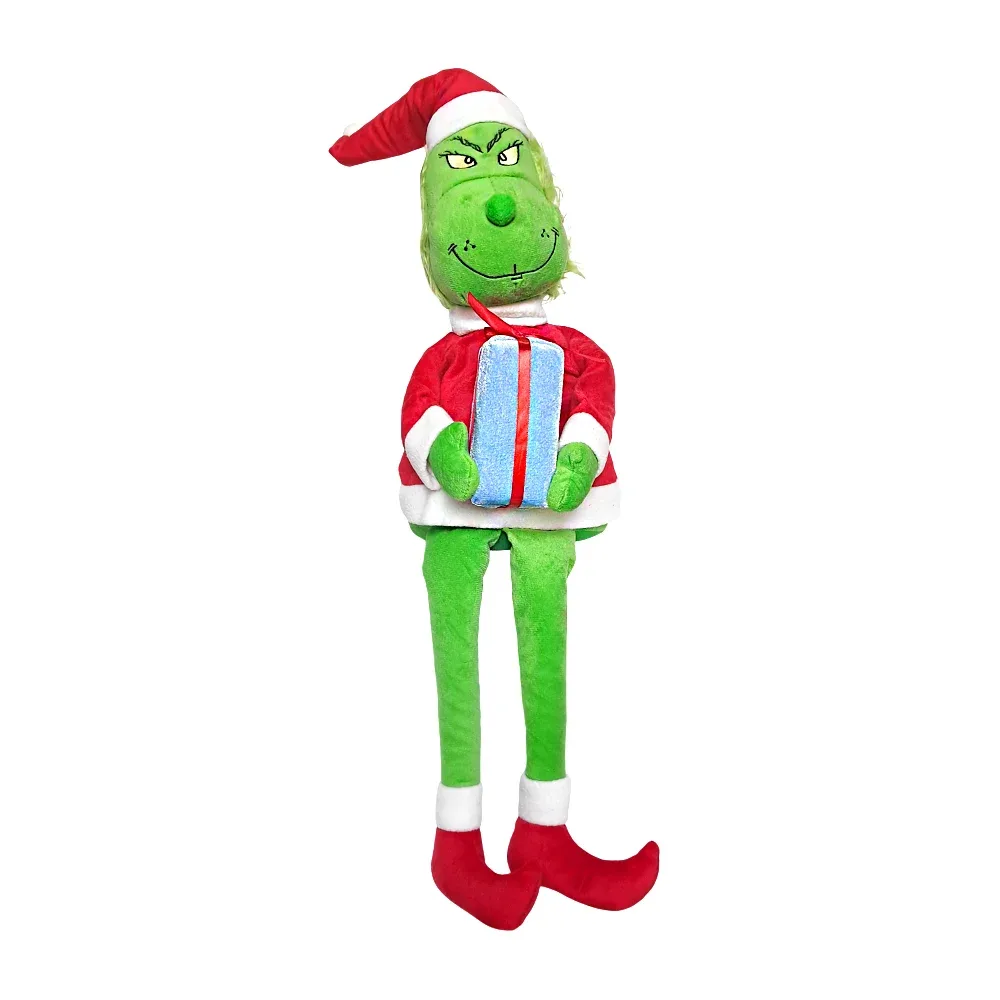 Figura decorativa, el grinch sentado, peluche + regalo, 40cm / 1692846