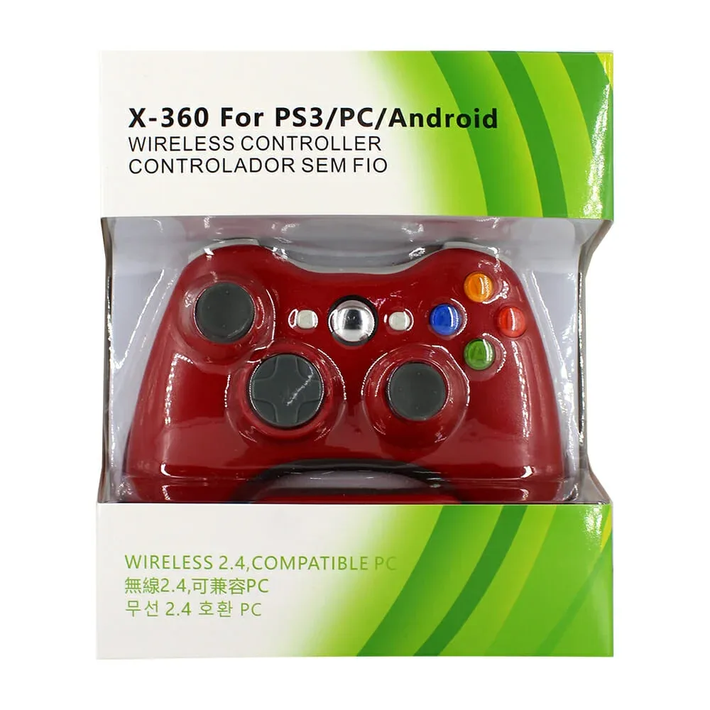 Joystick control inalámbrico wireless compatible con xbox 360 o pc, variedad de colores / x-360