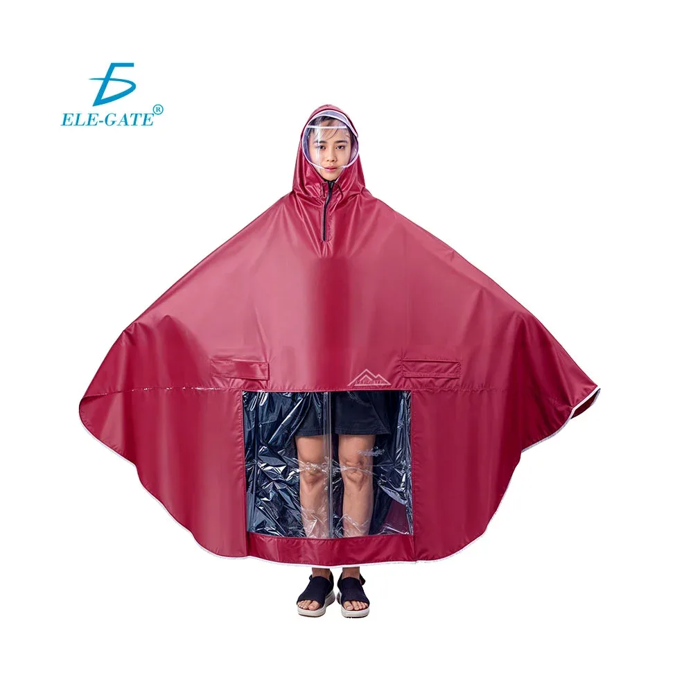 Impermeable para moto con visera, cuadro transparente y salida de espejos